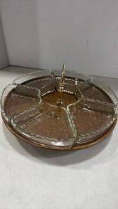 lot 1170 image: MCM 6 part serving relish tray