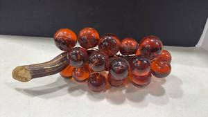 lot 1172 image: MCM lucite grape cluster with a driftwood stem