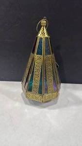 lot 1174 image: Moroccan style multicolored lantern
