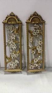 lot 1186 image: MCM Syroco wall plaques molded plastic 22x7