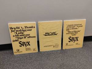 lot 1816 image: Wall Decor.  Reel Memories.  With Certificates of Authenticity.  Styx Memorabilia.  15 x 11 each