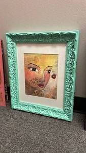 lot 1842 image: Framed wall decor 18 x 14 in
