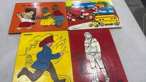 lot 2018 image: 1960s Playskool and other Wooden Puzzle Set one is not complete