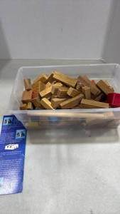lot 2025 image: Wooden Tumbling Block Tower Game Set
