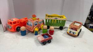 lot 2056 image: Fire trucks and other vehicles and figurines