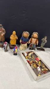 lot 2098 image: Wooden and other figurines