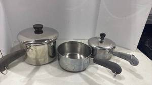 lot 2128 image: Revere ware pots