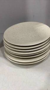 lot 2153 image: Threshold stoneware dinner plates set of 8