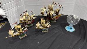 lot 2214 image: Crooked radiometer and model ships