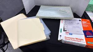 lot 2219 image: Preservation indeed, sheet protectors and Manila folders