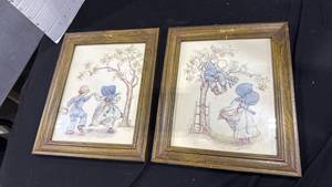 lot 2242 image: Framed wall art 12x10