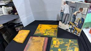 lot 2254 image: Norman Rockwell canvas wall art 14x11 and wall art