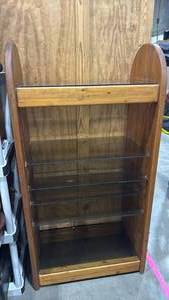lot 2335 image: Wooden Display Cabinet with Glass Dividers 60x31x17
