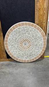 lot 2416 image: Round Mosaic 46 inches Plastic Table Top