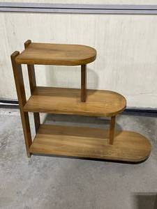 lot 3011 image: 3-Tier wood plant stand 21 x 8 x 25 in