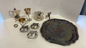 lot 5004 image: Newport silver plate platter and more