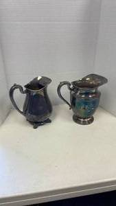 lot 5010 image: WM Rogers and other silver plate pitchers