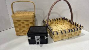lot 6035 image: Decorative Basket Collection with Storage Box
