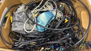 lot 6037 image: Mixed AV Cable Lot - Power Cords and Connectors