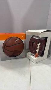 lot 6101 image: Football and basketball