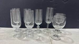 lot 6128 image: Crystal Clear Wine Glasses