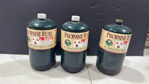 lot 6129 image: Propane Fuel Canisters - Set of 3
