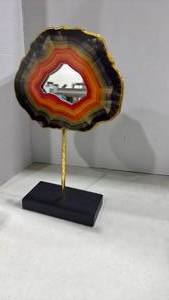 lot 1242 image: Framed mirror on stand 18 inches tall