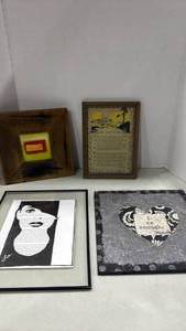 lot 1276 image: Framed and unframed wall decor