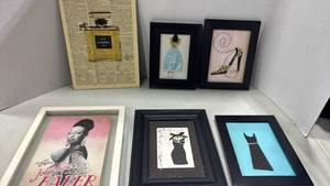 lot 1277 image: Designer Fashion Wall Art Collection
