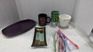 lot 1283 image: Franken Noma, small platter, Aerosmith coffee mug, and more