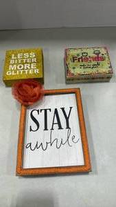 lot 1286 image: Inspirational Wall decor biggest is 7x9