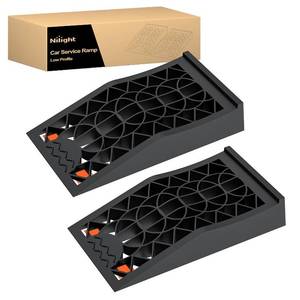 lot 3142 image: Nilight Car Ramps, Portable Low Profile Vehicles Service Ramp for Home Garage Maintenance, 10,000lb GVW Capacity, 2 Pack