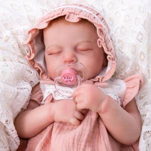 lot 3156 image: Aori Reborn Baby Dolls Realistic Lifelike - 20 Newborn Girl Doll with Feeding Set, Sleeping Baby Toy for Kids Ages 3 Years, Hand-Painted Vinyl Newborn Doll
