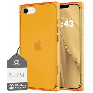 lot 4010 image: Cocomii - Rectangle Case Compatible with iPhone SE 20222020876 - Clear Transparent, Show Beauty, Women Girls Men, Protective Phone Case for iPhone SE 20222020876 4.7 inch, Hot Orange