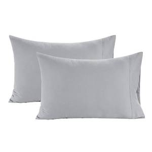 lot 4017 image: Lane Linen 100% Organic Cotton King Size Pillow Cases Set of 2 (20x36) Pillow Cases King Size Certified Organic Cotton Pillowcases King Pillow Cases Set of 2 Light Grey Pillow Cases Silver