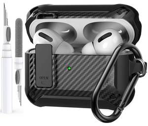 lot 4019 image: Olytop for Airpods Pro 21 Gen Case Cover with Lock (201920222023), Rugged Locking Case for Airpod Pro 2nd1st Generation Shockproof Armor Protective Skin for Apple iPod Pro, Black