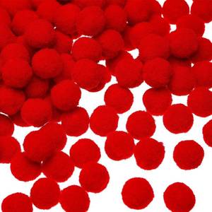 lot 4030 image: Sumind 250 Pieces Mini Pompoms Small Fluffy Pom Poms for Decor Arts Crafts DIY, Red (15 mm)