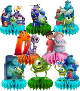 lot 4033 image: 8Pcs Cartoon For Monster Honeycomb Table Centerpiece,Birthday Party Supplies Table Decorations for Party Decorations.