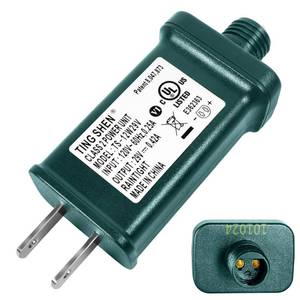 lot 4045 image: 29V LED Power Supply, Christmas Tree Plug Adapter, IP44 Waterproof Class 2 Power Supply for Christmas String Light Inflatable Decorations (TS-12W29V)