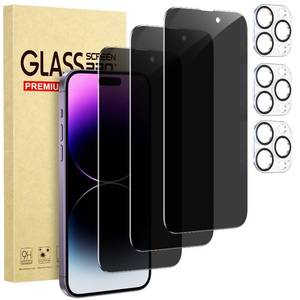 lot 4078 image: Cutebe 3 Pack Privacy Screen Protector for iPhone 14 Pro Max3 Pack Camera Lens Protector with Tempered Glass, Touch Sensitive and Case Friendly