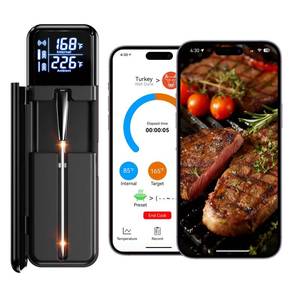 lot 4086 image: Smart Wireless Meat Thermometer,Digital Cooking Thermometer with Dual High-Accuracy Sensors,Ceramic Heat-Resistant Probe, Instant Read LCD & App Control for Kitchen,BBQ,Oven,Grill,Air Fryer
