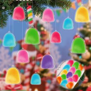 lot 4092 image: Soulchen 24 Pcs Christmas Gummy Ornament Acrylic 8 Colors Fake Candy Christmas Tree Ornaments Sugar DIY Xmas Decor with Rope for Xmas Tree Treat Corner Party Hanging Decorations(Candy)