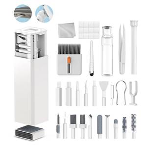 lot 4462 image: 34-in-1 Phone and Laptop Cleaning Kit - Multi-Function PC Electronic Cleaner for iPhone,iPad,MacBook,Keyboard, AirPods,Speakers, and Earbuds.Portable kit Suitable for Cleaning Chargers and Cables.