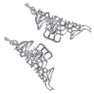 lot 4484 image: 2 Pcs Large Metal Hair Claw Clips - Personality Nonslip Silver Hair Clamps,Perfect Jaw Hair Clamps For Women And Thinner-Thick Hair Styling-Strong Hold Hair-Fashion Hair Accessories