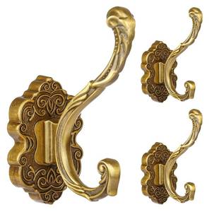 lot 4487 image: Draupnir 3PCS Coat Hooks Wall Mount, Vintage Decorative Wall Hooks Antique Brass, Rust Resistant Wall Hooks for Hanging Coat,Towel,Key,Cloth,Hat