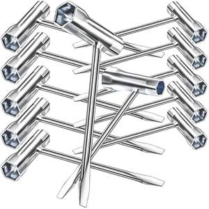 lot 4488 image: MotBach 10 PCS Chainsaw Scrench Replacement Tools, Screwdriver Chainsaw Wrench Tool Accessories Set,Alloy Steel T Wrench Spanner Combination Tool,Long and Short Size,13 by 19 mm