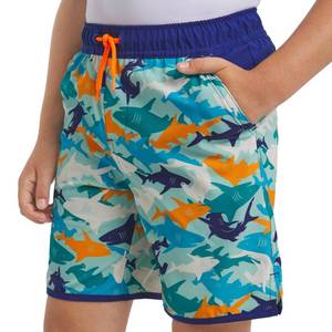 lot 4493 image: Lands End Boys Swimwear UPF 50 Comfort Hydroliner Swim Trunks, Oasis, Large
