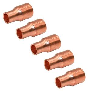 lot 4495 image: YTKavq 12 x 58 Inch Copper Reducer Coupling, Copper Pipe Fittings for HVAC Units, Refrigeration or Hydraulic Applications, Etc,Pack of 5
