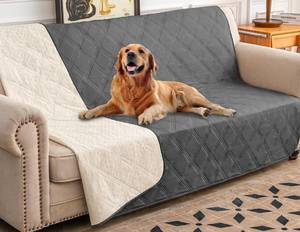 lot 5741 image: Ameritex Waterproof Dog Bed Cover Pet Blanket with Anti-Slip Back for Furniture Bed Couch Sofa
