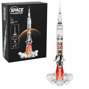lot 5784 image: Model Rocket Building Kits for Kids 8-14, STEM Space Ship Rocket Building Toys with LED, 1201 Pcs Spaceship Space Shuttle Collectible Display Model Building Sets Best Gifts for Boys Girls Adults